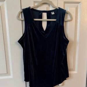 Old Navy Dark Blue Velvet Sleeveless Top